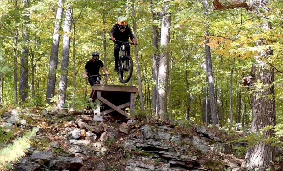 This is Mountain biking on a farm with Knolly Bikes Mountain Bikes during Covid-19.